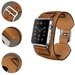 Curea iUni compatibila cu Apple Watch 1/2/3/4/5/6/7, 40mm, Cuff, Piele, Maro