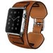 Curea iUni compatibila cu Apple Watch 1/2/3/4/5/6/7, 40mm, Cuff, Piele, Maro